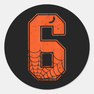 Nummer 6 67 Meme Kostuum Matching Groep Halloween Ronde Sticker