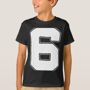 Nummer 6 6e verjaardag jongen kinderen zes Hallowe T-shirt