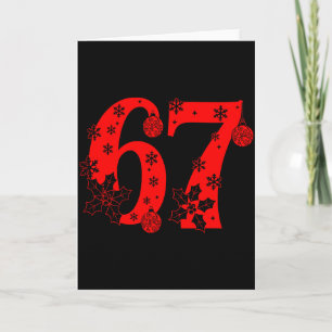 Nummer 6 7 Grappige Meme Zin 67 Zes Zeven Kerstmis Kaart