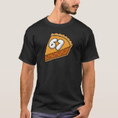 Nummer 6 7 Thanksgiving pompoentaart T-shirt (Voorkant)