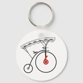 Nummer 6-badge Sleutelhanger