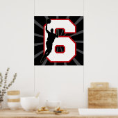 NUMMER 6 BASKETBALL PLAYER POSTER (Keuken)