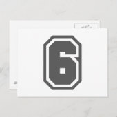 Nummer 6 briefkaart (Voorkant / Achterkant)
