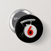 Nummer 6: De gevangene Ronde Button 5,7 Cm (Voorkant /achterkant)