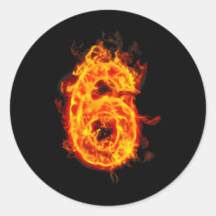Nummer 6 Fire Ice Nummer Zes Zeven Meme 67 Alpha S Ronde Sticker
