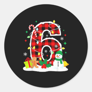 Nummer 6 Grappig 67 Zes Zeven Meme Overeenkomende  Ronde Sticker