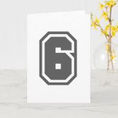 Nummer 6 kaart (Gele Bloem)