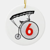 Nummer 6 keramisch ornament (Voorkant)