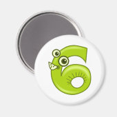 Nummer 6 magneet (Voorkant / Achterkant)
