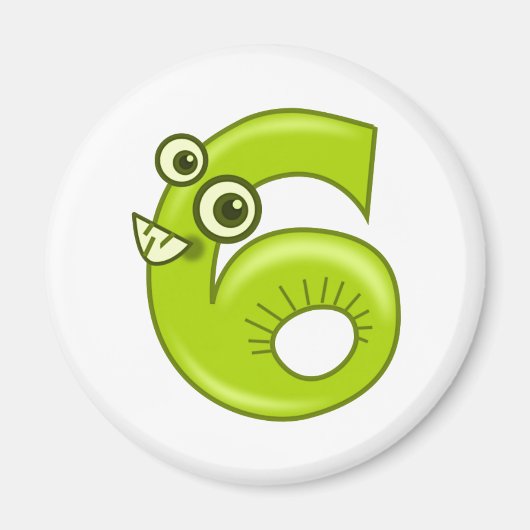 Nummer 6 magneet (Voorkant)