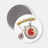 Nummer 6 magneet (Voorkant / Achterkant)