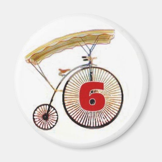 Nummer 6 magneet (Voorkant)