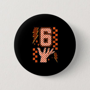 Nummer 6 Matching 67 Meme Geruite Halloween Kostuu Ronde Button 5,7 Cm