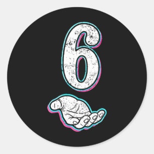 Nummer 6 Matching 67 Meme Halloween Kostuum Heren  Ronde Sticker