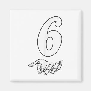 Nummer 6 Matching 67 Meme Halloween Kostuum Mannen Magneet
