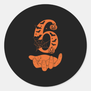 Nummer 6 Matching 67 Meme Halloween Kostuum Mannen Ronde Sticker