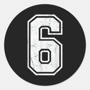 Nummer 6 Matching 67 Meme Kostuum Mannen Vrouwen K Ronde Sticker