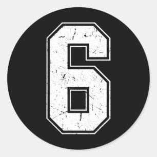 Nummer 6 Matching Kostuum 67 Meme Kostuum Nood Ronde Sticker