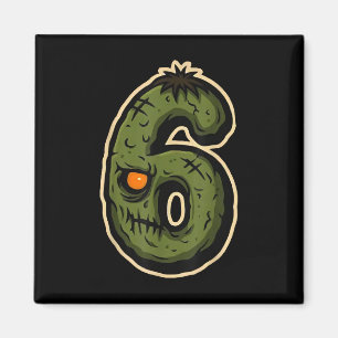 Nummer 6 Monster 67 Meme Matching Koppel Halloween Magneet