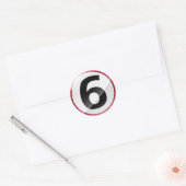 Nummer 6 rode sticker (Envelop)