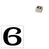 Nummer 6 Rubber Art Stempel (Gestempeld)