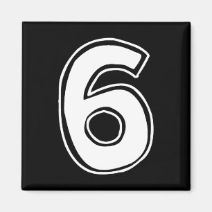 Nummer 6 Zes Zeven 6 7 Meme 67 Grappige 6e Verjaar Magneet