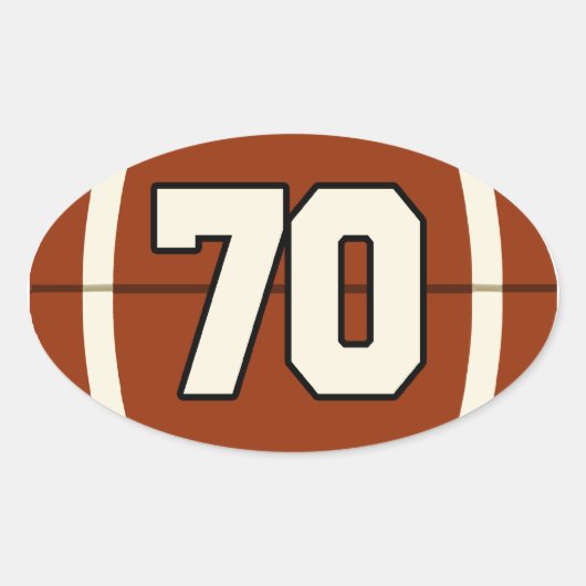 Nummer 70 Football Sticker (Voorkant)