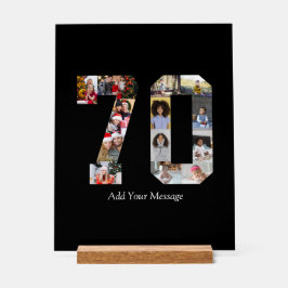 Nummer 70 Fotocollage Acryl Bord