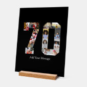 Nummer 70 Fotocollage Acryl Bord (Hoek)