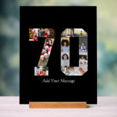 Nummer 70 Fotocollage Acryl Bord (Neutraal)