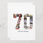 Nummer 70 Fotocollage Bedankkaart (Voorkant / Achterkant)