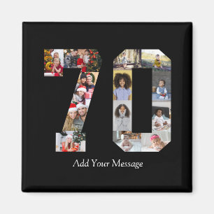 Nummer 70 Fotocollage Magneet