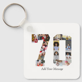 Nummer 70 Fotocollage Sleutelhanger
