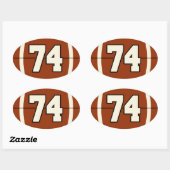 Nummer 74 Football Sticker (Vel)