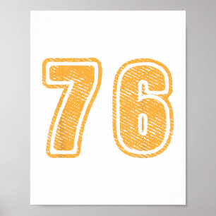 Nummer 76 Op Voorzijde Groot Vet 76 Team Groep Spe Poster