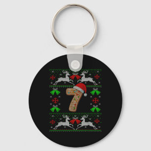 Nummer 7 67 Meme Grappige Lelijke Kersttrui Sleutelhanger