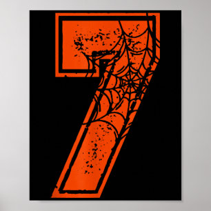 Nummer 7 67 Meme Halloween Pompoen Kostuum Matchin Poster