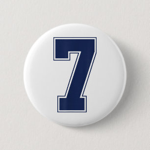 Nummer 7 6 Koppel Kostuum Duo 67 Zes Zeven Meme Gr Ronde Button 5,7 Cm