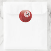 NUMMER 7 BILLIARDS BALL - ERODED AND AGENTSCHAP RONDE STICKER (Tas)