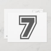 Nummer 7 briefkaart (Voorkant / Achterkant)