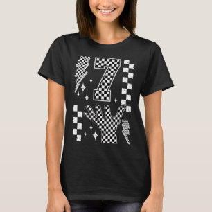 Nummer 7 Geruite Kostuum Kinderen Overeenkomend 67 T-shirt