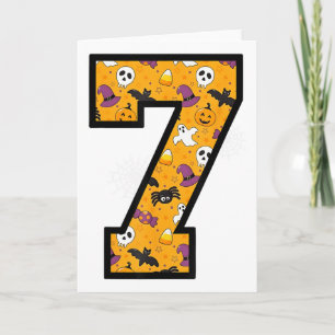 Nummer 7 Grappige Meme Zin 6 7 Zes Zeven Halloween Kaart