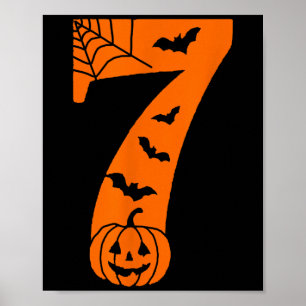 Nummer 7 Grappige Meme Zin 6 7 Zes Zeven Halloween Poster