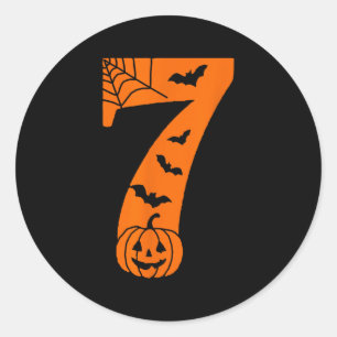 Nummer 7 Grappige Meme Zin 6 7 Zes Zeven Halloween Ronde Sticker