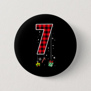 Nummer 7 Grappige Meme Zin 6 7 Zes Zeven Kerstmis Ronde Button 5,7 Cm