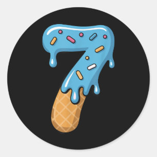 Nummer 7 Ijsdrip 67 Meme Koppel Matching Ha Ronde Sticker