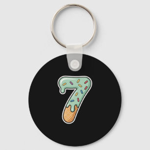 Nummer 7 Ijsdruppel Zes Zeven 67 Meme 7e Verjaarda Sleutelhanger