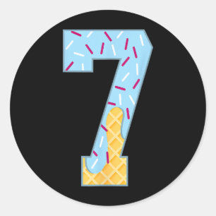 Nummer 7 Ijsje Drip 67 Meme Koppel Halloween C Ronde Sticker