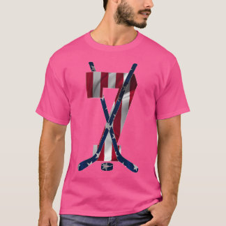 Nummer 7 jaar ijshockey 7e verjaardag t-shirt