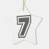 Nummer 7 keramisch ornament (Links)